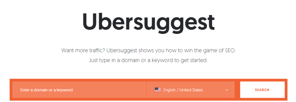 Ubersuggest is a great tool for keyword research